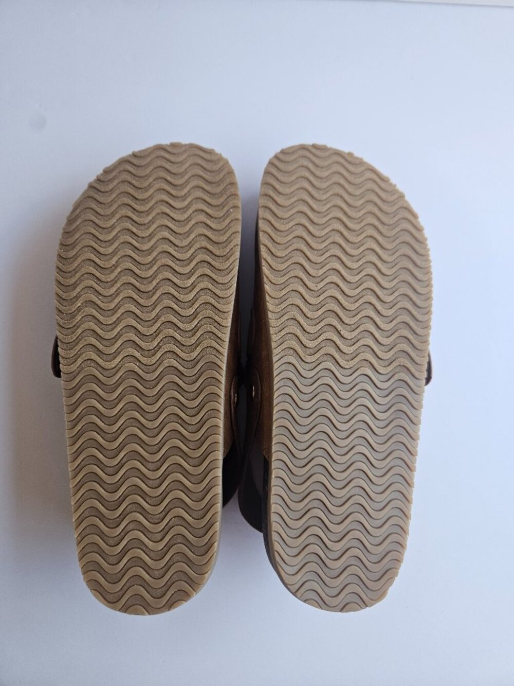 Brown Suede Buckle Clog Mule Slingback Cork Footbed Flat 7 NWT - Picture 8 of 11